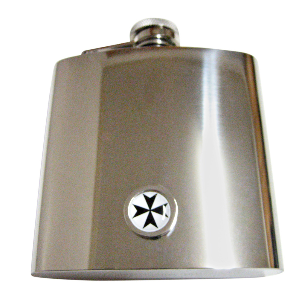 Bordered Maltese Cross Large Flask - image 1